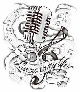 Musical Coloring Pages for Adults in 2020 Music tattoos, Mus