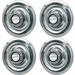 ✔ 4 PC Hubcaps Fits Chevy GM 15" Silver Bolt In Replacement 