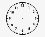 Popular Images - Blank Analogue Clock Face - 600x600 PNG Dow