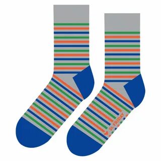 Носки St.Friday Socks Friday Stripes серые (Размер 34-37)
