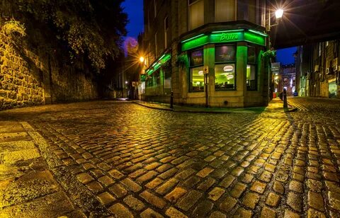 united, Kingdom, Scotland, Houses, Street, Night, Street, Li