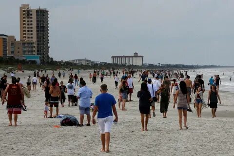 Florida's beaches were filled again despite the advance of t