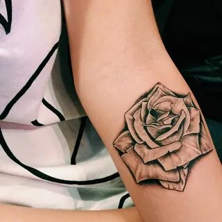 Black And White Rose Tattoo On Left Forearm White rose tatto