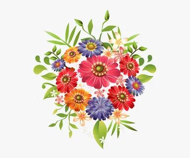Clip Art Free Clipart Summer Flowers - Bunch Of Flowers Clip