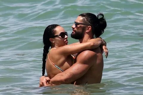 Roman Reigns & Galina Becker Hit the Beach in Miami (18 Phot