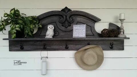 Repurposed Pediment Into Coat Rack Shelf shelves Pinterest П