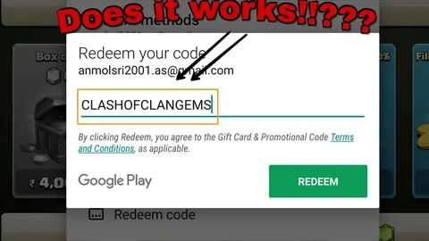 Redeem code for clash of clans??? does it works !! Must watc