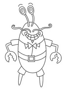 Mr Krabs Dizzy Eye Coloring Page - NetArt Disney coloring pa