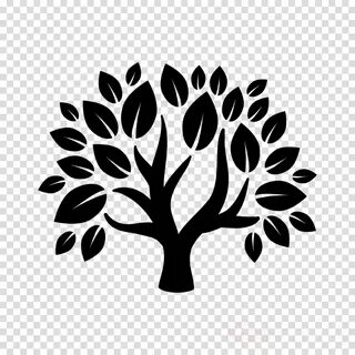 leaf tree branch black-and-white plant clipart - Leaf, Tree,