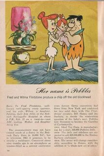 The Flintstones Pebbles is born TV Guide, 1963 Article on . 
