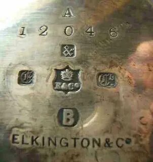 WALKER & HALL MARKS & DATE LETTER CODES ON SILVER PLATE Silv
