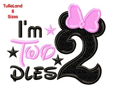 I'm Twodles second applique Birthday number 2 two doodles Et