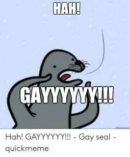 HAH! GAY Hah! GAYYYYYY!!! - Gay Seal - Quickmeme Seal Meme o
