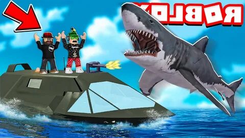 STEALTH BOAT VS SHARK in ROBLOX SHARKBITE (New Update Invisi