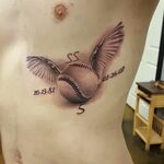 26+ Baseball Tattoo Designs, Ideas Baseball tattoos, Rip tat