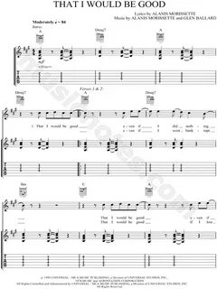 Alanis Morissette "That I Would Be Good" Guitar Tab in A Maj