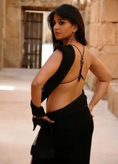 Anushka+Shetty+Hot+ Actress anushka, Black saree, Indian act