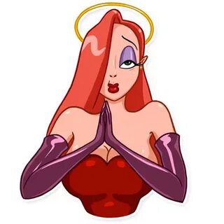 Стикер телеграм из набора "Jessica Rabbit"