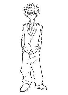 Katsuki Bakugo 1 Coloring Page - Anime Coloring Pages