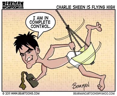 Editorial Cartoon: Charlie Sheen - Bearman Cartoons