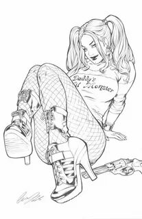 Harley Quinn Coloring Pages Ideas Selection - Whitesbelfast.