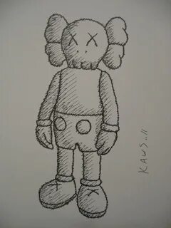 KAWS, drawing, painting, comic, original, artwork, signed, C