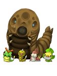 Mothra Larvae with Caterpie, Weedle, Wurmple, and Sewaddle. 