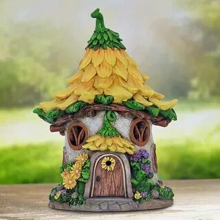 Fairy Homes and Gardens - Sunflower Solar Fairy House, $39.9