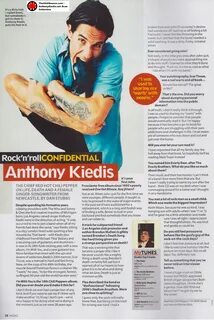 Anthony Kiedis Interview: Mojo December 2011 Anthony Kiedis.