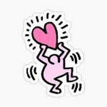 Keith Haring Pink Stickers Redbubble
