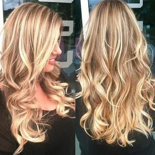 Beachy blonde highlights on top, color melt everything else 