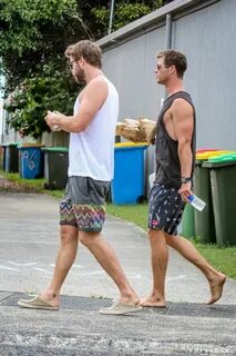 Chris and Liam Hemsworth Go Barefoot and Eat Burgers Down Un