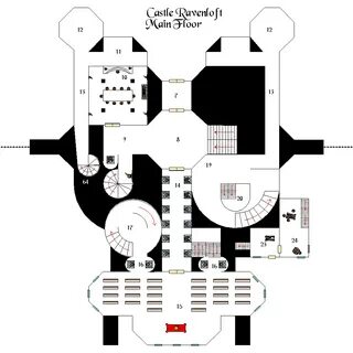 Castle Ravenloft - Main Floor (Player map)