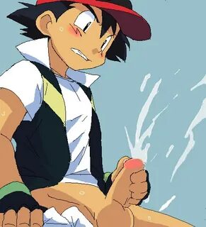 Xbooru - ash ketchum bottomless cum cum drip ejaculation ere