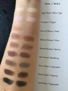 Tarte Tartelette eyeshadow palette's MAC dupes Mac makeup ey