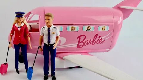 Barbie Doll Airplane Glamour Vacation Jet and Barbie Pink Pa