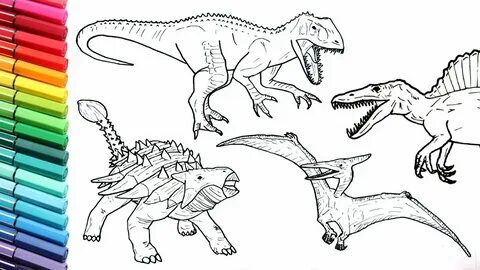 Drawing and Coloring Dinosaurs Big Collection - Jurassic Par