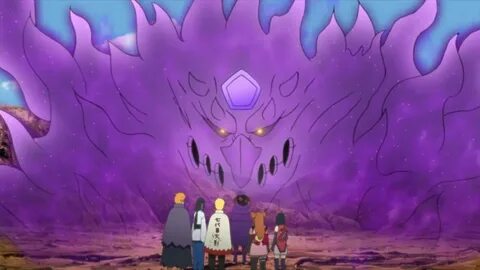 Sarada is surprised to see Sasuke's Susanoo, Suigetsu does a