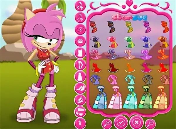 Amy Rose Dress Up Sonic Boom