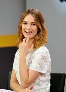 LILY JAMES on the Set of imdb Interview with Jerry O’Connell