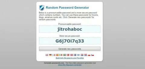 50 Online Tools to Generate Pronounceable / Random Passwords