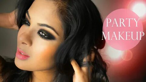 Party makeup for tan skin or Indian skin Black and gold smok