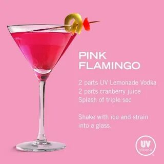 UV Vodka Recipe: Pink Flamingo Uv vodka recipes, Vodka recip