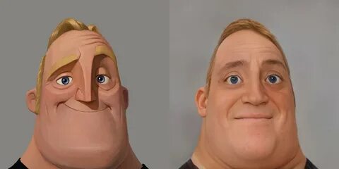 Reverse Toonified Mr. Incredible Traumatized Mr. Incredible 