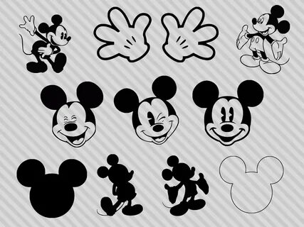 Silhouette Studio_Digital download Mickey Mouse Head Monogra