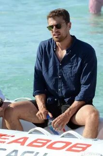 Theo James on the Beach in Spain July 2017 POPSUGAR Celebrit