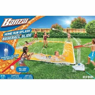 Banzai Home Run Splash Baseball Slide, Multicolor Baseball s