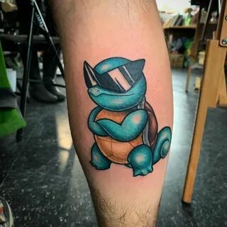 Squirtle by Janelle Hanson at Rockwell Tattoo in Madison, WI