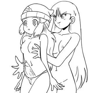 Xbooru - dawn from behind futanari hikari (pokemon) hypnosis