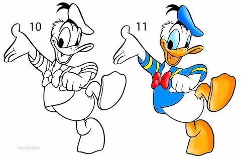 How to Draw Donald Duck (Step by Step Pictures) Duck drawing